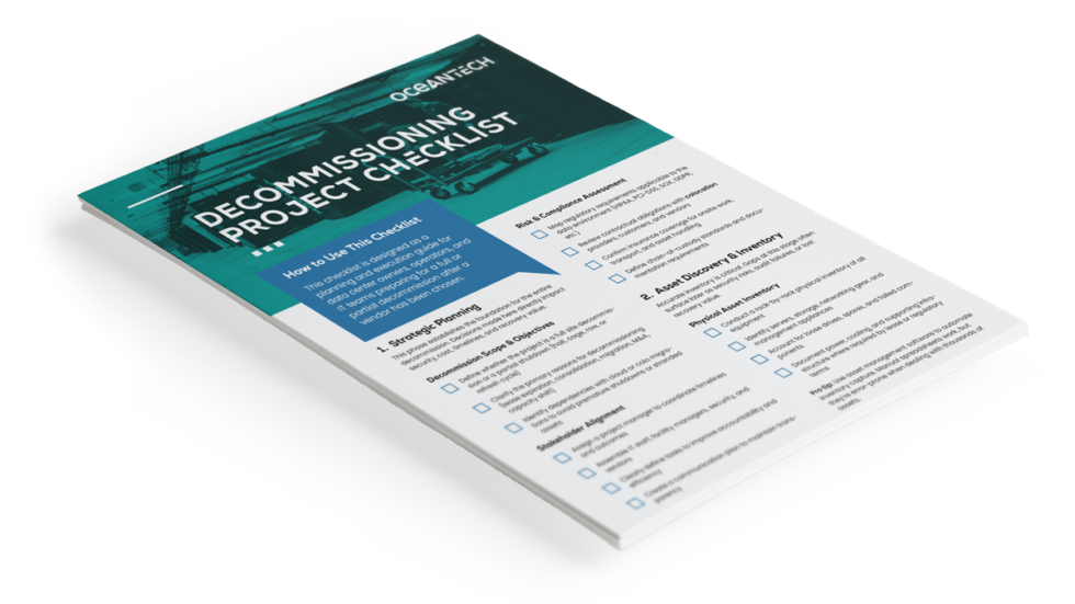 Server Decommission Checklist.pdf OceanTech: Expert ITAD & Data Center Decommissioning | Your ITAD ...